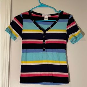 Multicolor short sleeve top from Macy’s.